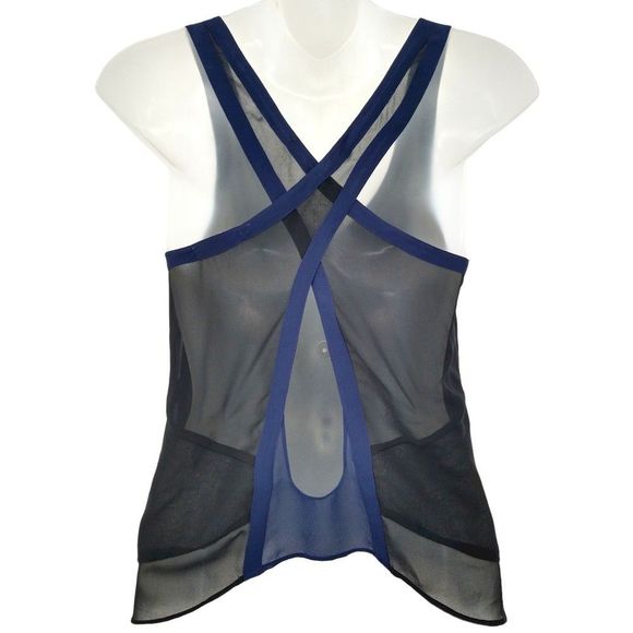 Silence+Noise Semi-Sheer Criss-Crossed Tank Top - XS - Picture 2 of 15